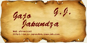 Gajo Japundža vizit kartica